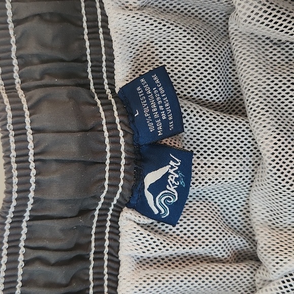 Kanu Surf Board Shorts Gray Swim Beach Cargo Pockets Lined Drawstring Men's L - Picture 9 of 10